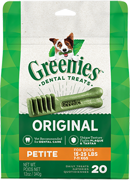 GREENIES™ Dog Dental Treats Original PETITE™ 12oz. (20pcs)