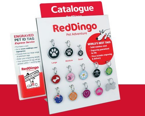 Red 'Dingo' Pet Tags