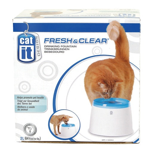 Catit 50053-Design Fresh & Clear Cat Drinking Fountain - 2 L