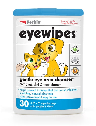 Petkin Eyewipes For Dogs & Cats (30 Wipes)