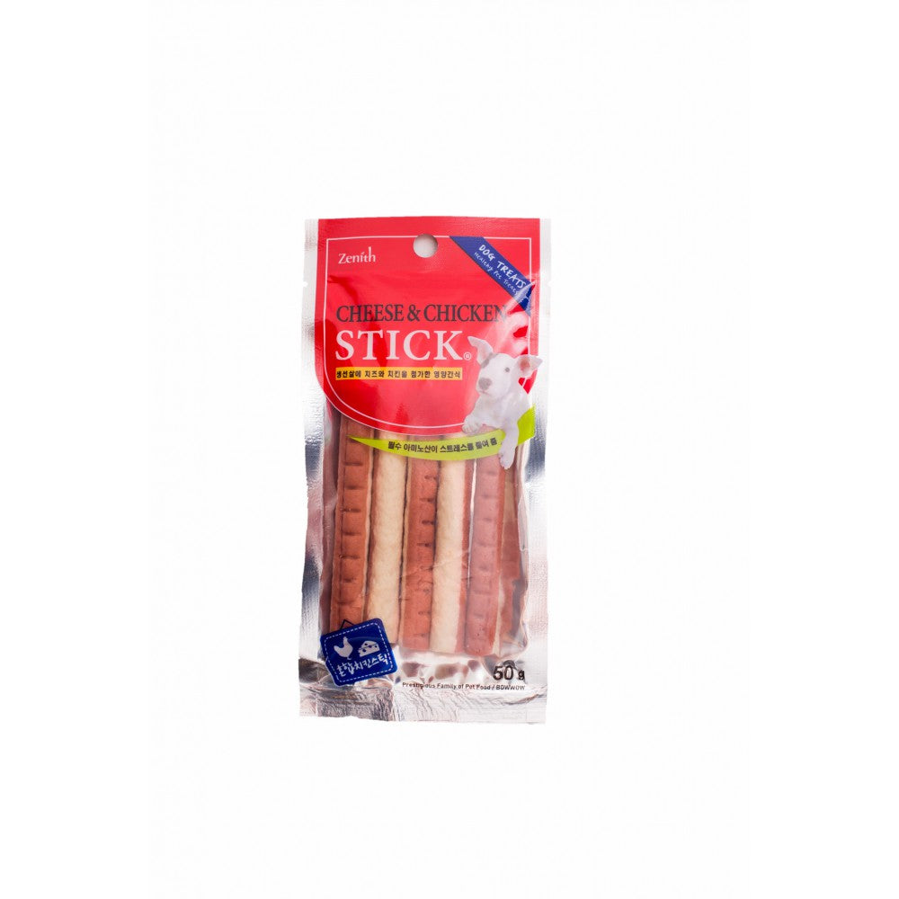 Bow Wow Dog Treats Cheese and Chicken Sticks 5pcs