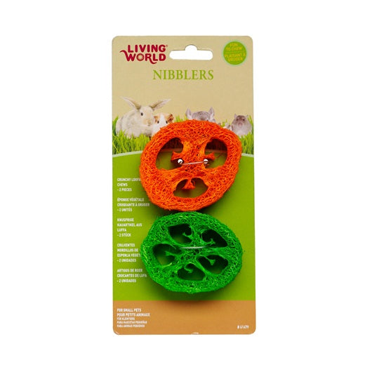 Living World Nibblers Slices Loofah Chews