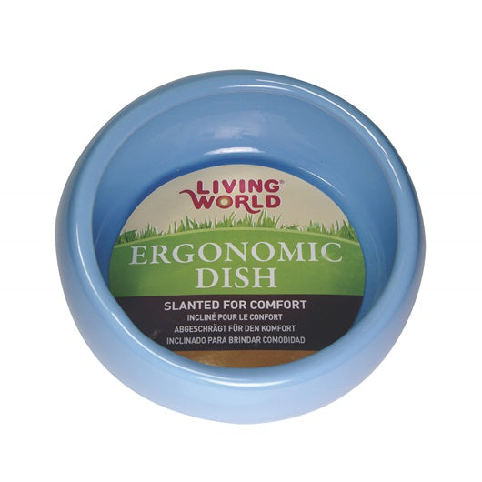 Living World Ergonomic Dish Large 420ml - Available in Green, Blue & Terracotta