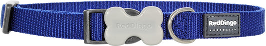 Red Dingo Dog Collar Classic - Dark Blue - Available In S, M, ML & L