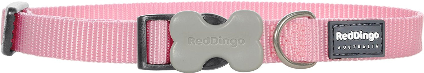 Red Dingo Dog Collar Classic - Pink - Available In S, M, ML & L