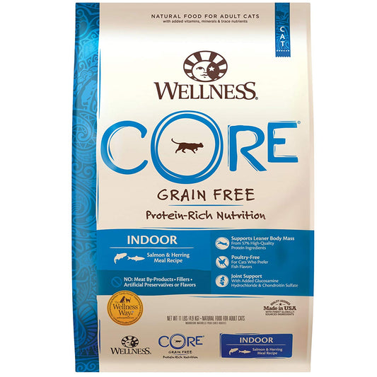 Wellness Cat Core® Indoor Salmon & Herring - Available in 2lbs, 5lbs & 11lbs