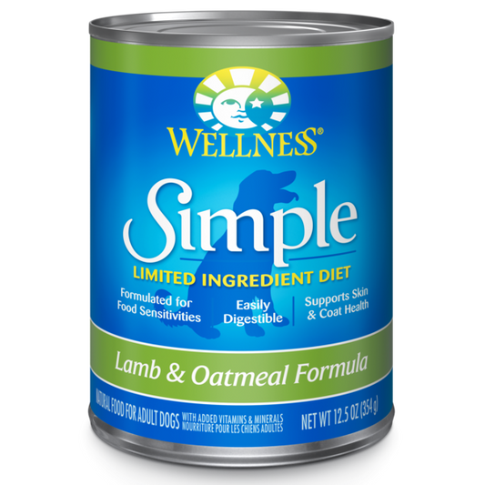 Wellness Simple Limited Ingredient Diet Canned Lamb & Oatmeal 354g