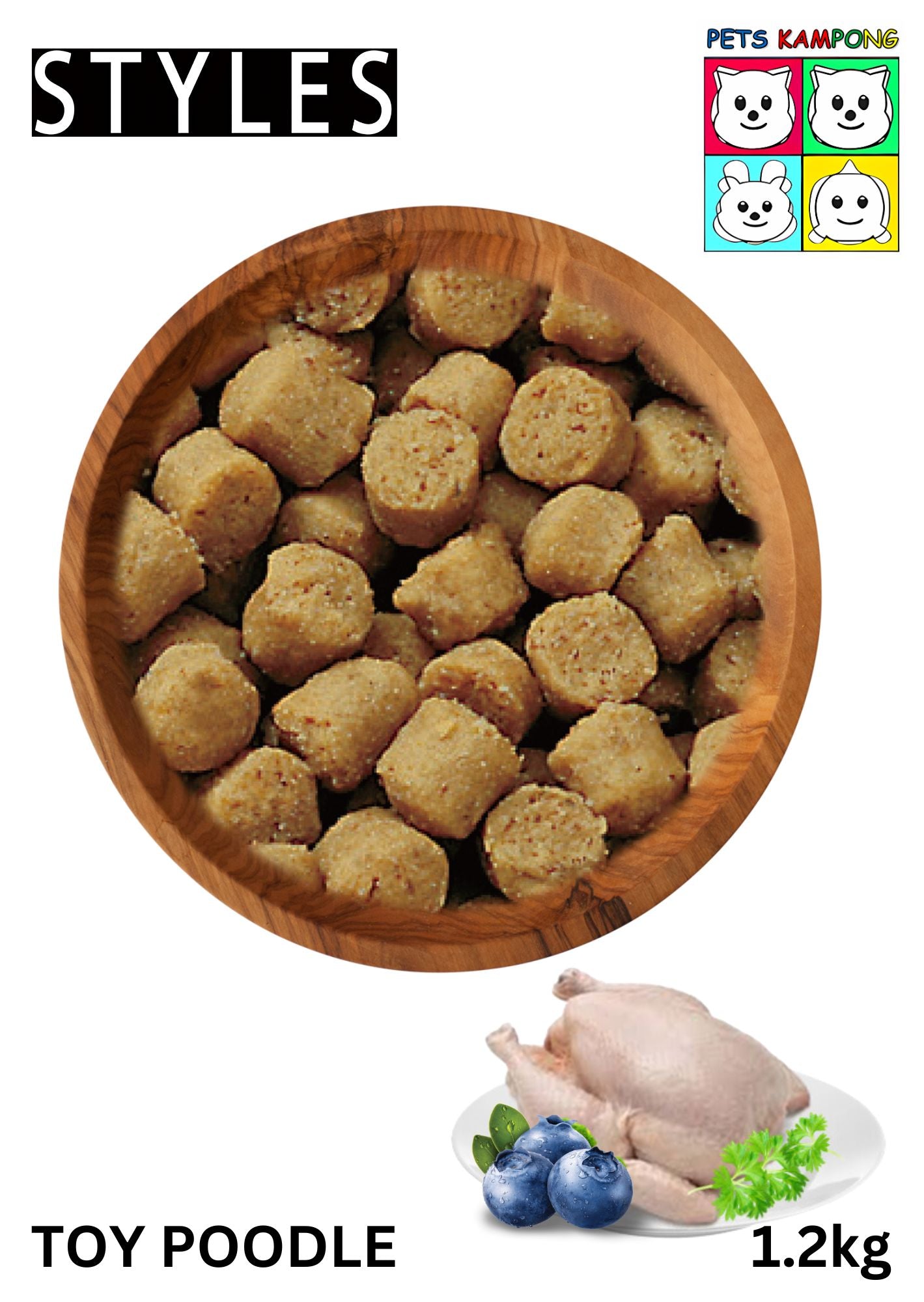 Sunrise 'Semi-Moist Food Styles For Adult Toy Poodle - 1.2kg 924262