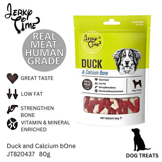 Jerky Time Duck & Calcium Bone for Dogs 80g (JT820437)