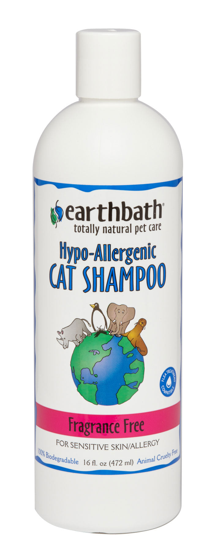 Earthbath Shampoo Cat Hypo-Allergenic Fragrance Free