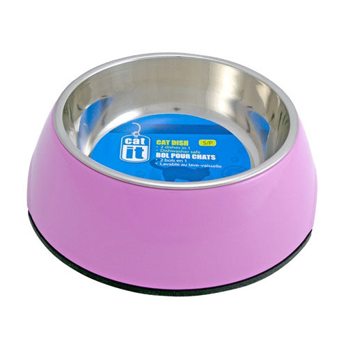 54500-Catit 2-in-1 Cat Dish Pink - Available in XS