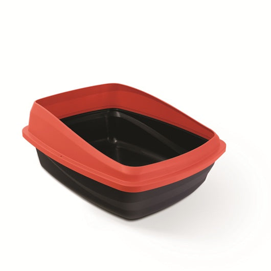 36622-Cat Love Cat Pan With Rim Medium - Charcoal