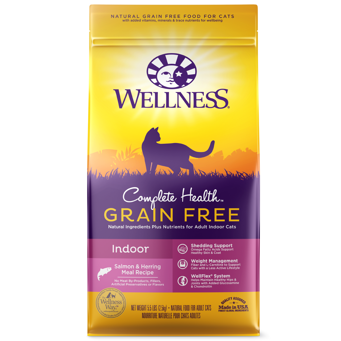 Wellness Cat Complete Health Grain Free Indoor Salmon & Herring Meal - Available in 5.5lbs & 11.5lbs