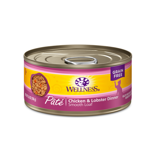 Wellness Cat Canned Complete Health™ Pâté Chicken & Lobster  [5.5oz x 24]