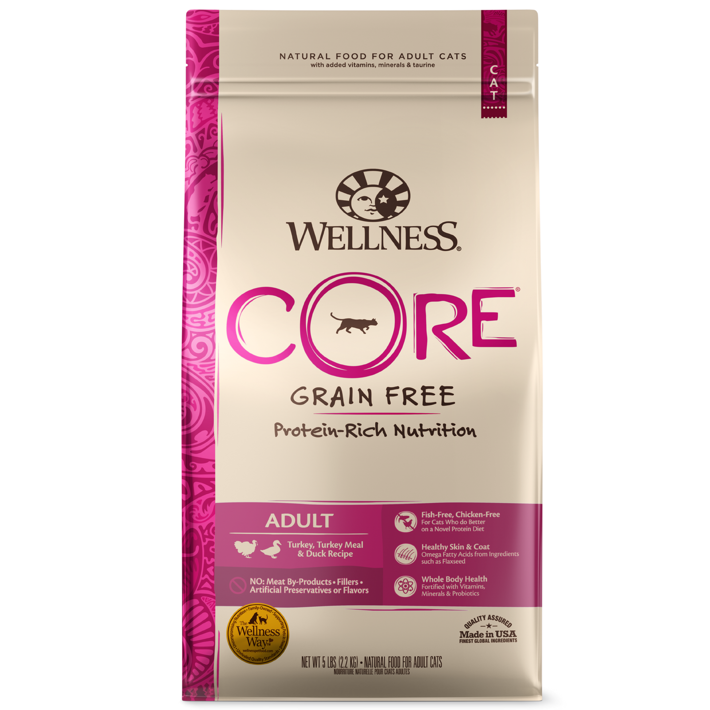 Wellness Cat Core® Adult Turkey, Turkey Meal & Duck - Available in 2lbs, 5lbs & 11lbs