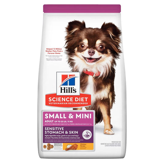 Science Diet Canine Small & Mini Adult Sensitive Stomach & Skin Chicken Recipe - 4lbs