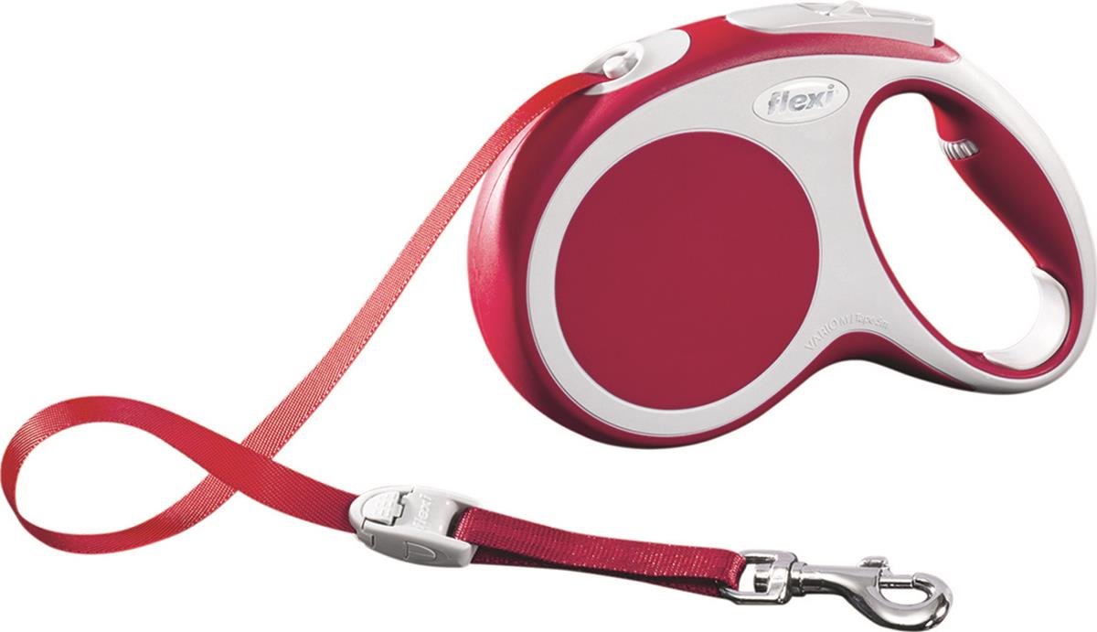 Flexi Vario Retractable Tape Leash Red - 4 Sizes