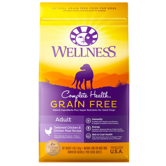 Wellness Complete Health Grain Free Adult Deboned Chicken & Chicken Meal Recipe - Available in 4lbs