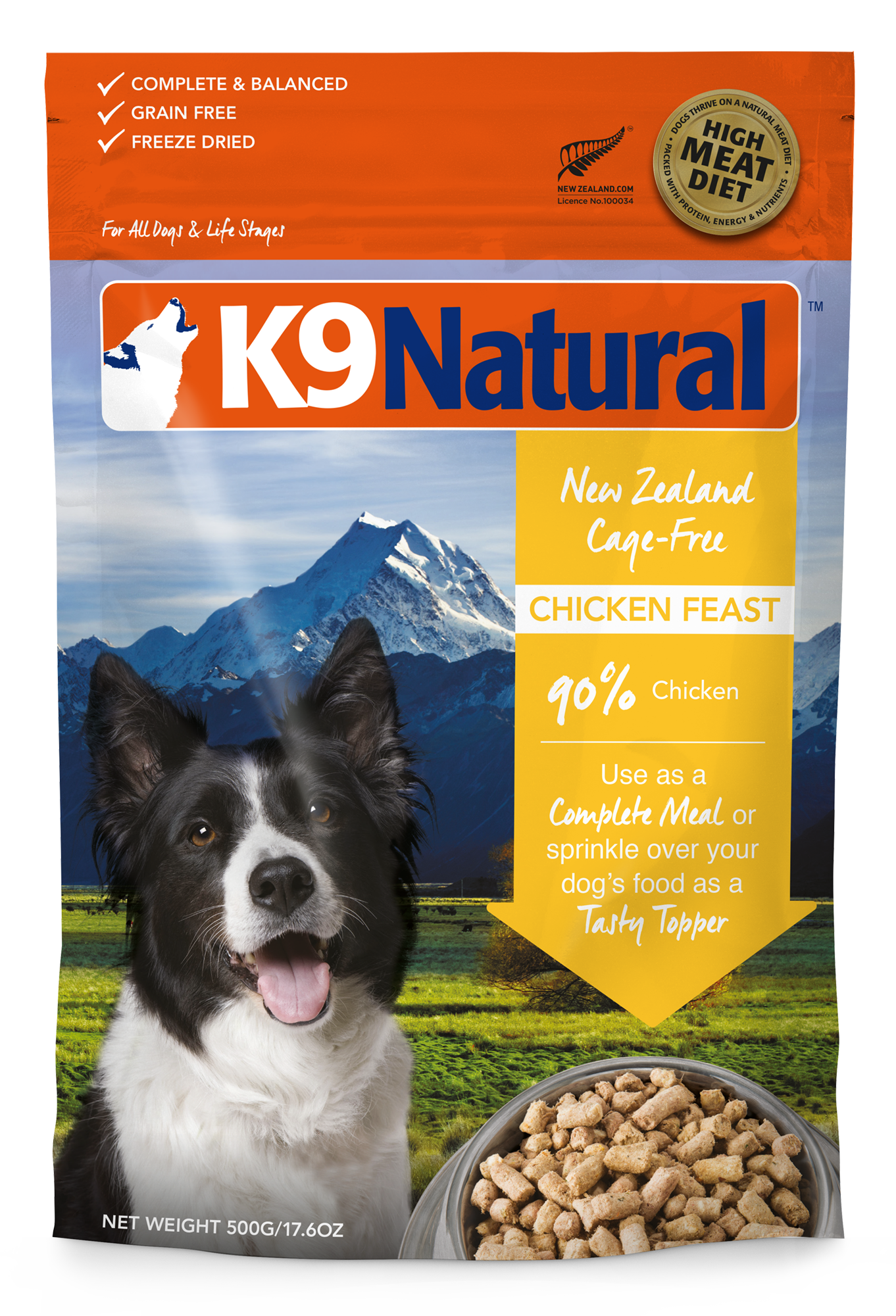 K9 Natural Freeze Dried Chicken Feast - 500g