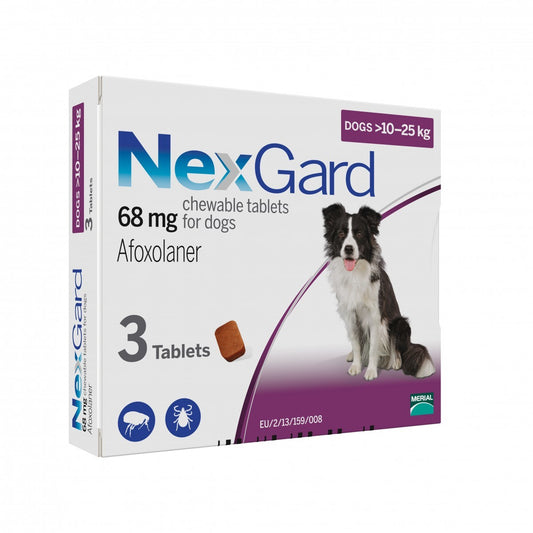 NexGard Chews For Large Dogs 10-25kg - 3 & 6 Tablets