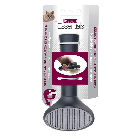 Le Salon Essentials Cat Self-Cleaning Slicker Brush