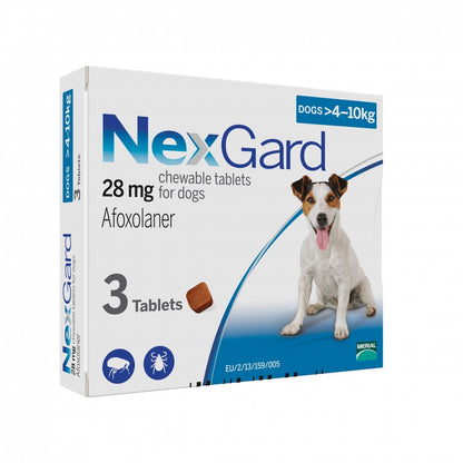 NexGard Chews For Medium Dogs 4-10kg - 3 & 6 Tablets