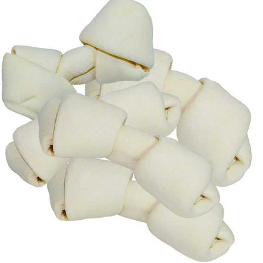 Dexpex Rawhide Milk Knotted bone 3.5" 5pcs/bag