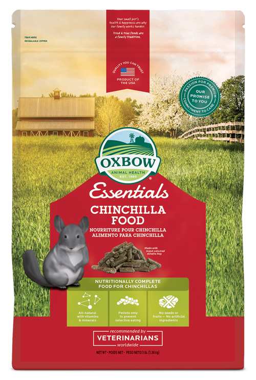 Oxbow Essentials Chinchilla Food - 3lbs & 10lbs