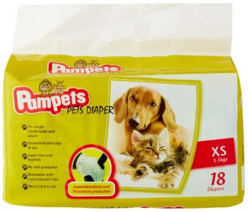 Pampets Pet Diaper XS 18pcs