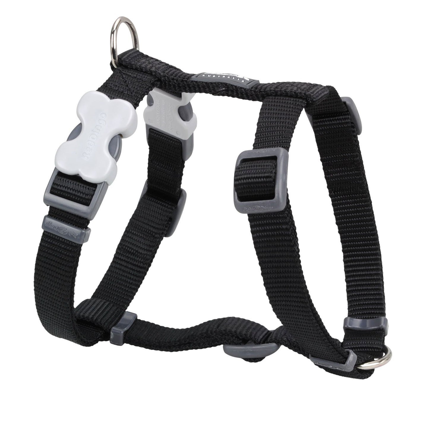 Red Dingo Dog Harness Classic - Black - Available In S, M, ML & L