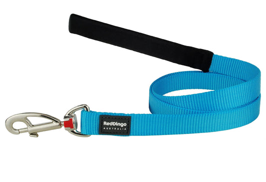 Red Dingo Dog Fixed Length Lead Classic - Turquoise - Available In S, M, ML & L