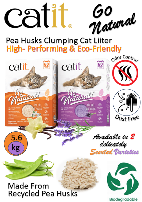 Catit Go Natural Pea Husk Clumping Cat Litter 5.6kg (44144)