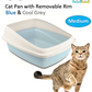 36621-Catit-Love Cat Pan With Rim Medium - Blue