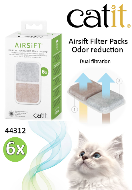 Catit Airsift Cartridge Dual Action 6pc (44312)