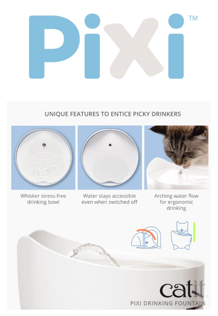 Catit PIXI Fountain Stainless Steel for Cats 2.5L (43720)