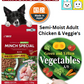 Sunrise Minch Special Semi-Moist Adult Dog Food Chicken & Veggie's 1.2kg (919411)