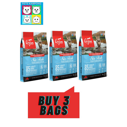 Orijen Cat Six Fish (Triple Play) - 5.4kg x 3 bags