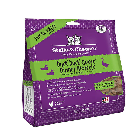 Stella & Chewy Cat Freeze Dried Dinner Morsels Duck Duck Goose - Available in 9oz & 18oz