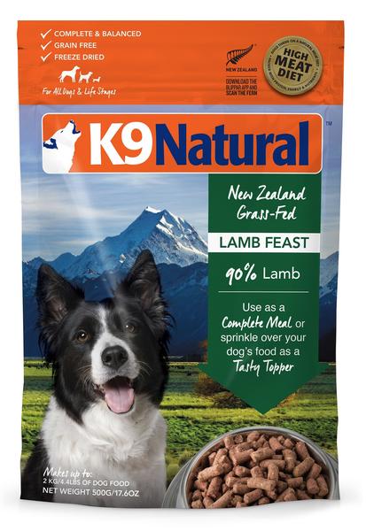 K9 Natural Freeze Dried Lamb Feast - 3 Sizes