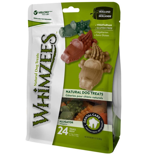 Whimzees All Natural Dog Dental Chews - Alligator Small 24pcs