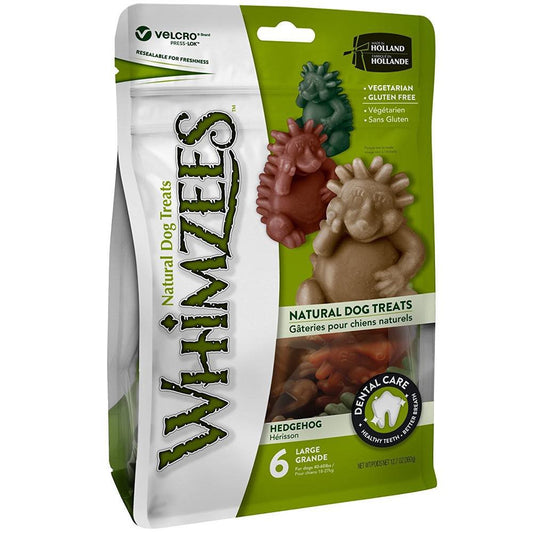 Whimzees All Natural Dog Dental Chews - Hedgehog Large 6pcs