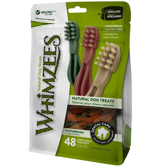 Whimzees All Natural Dog Dental Chews - Toothbrush X-Small 48pcs