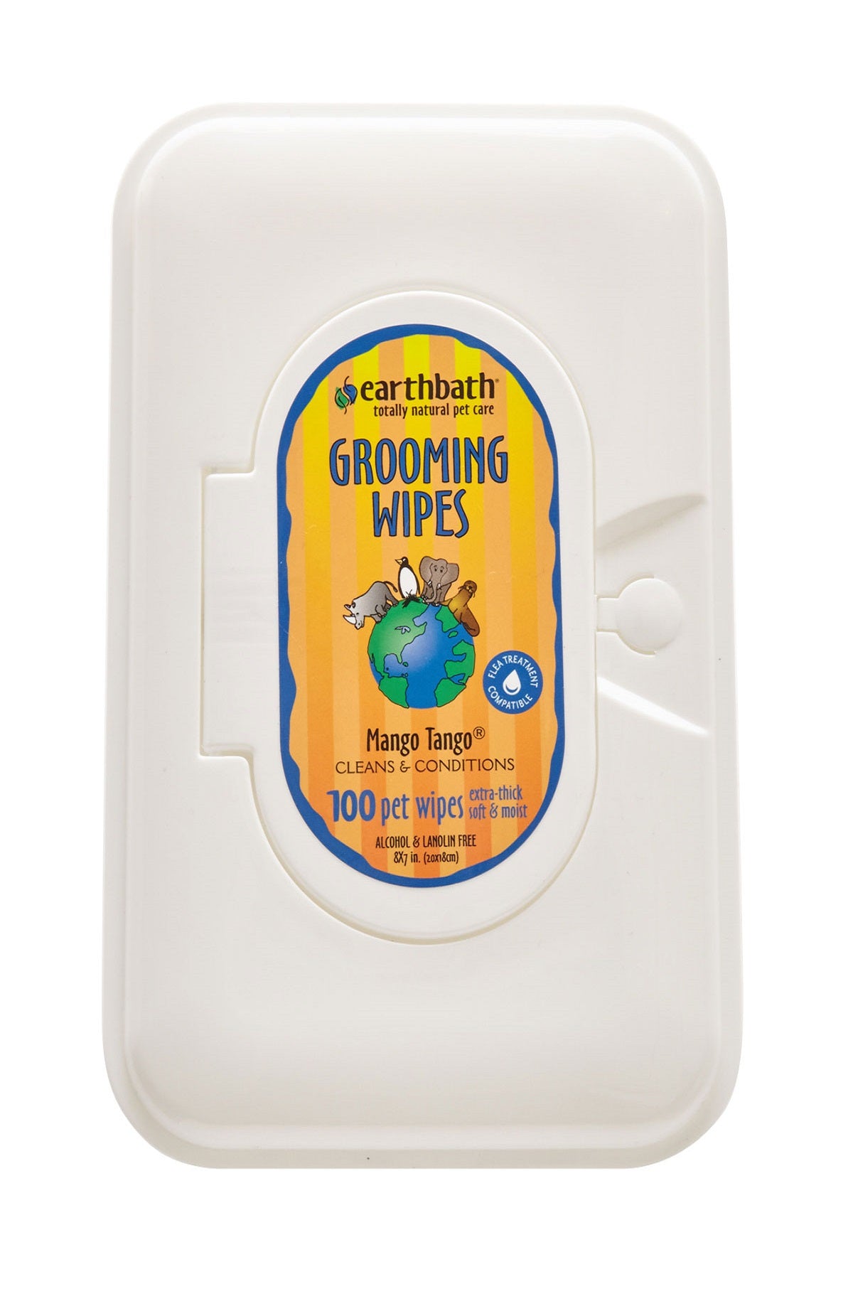 Earthbath Wipes Mango Tango - 100 pieces