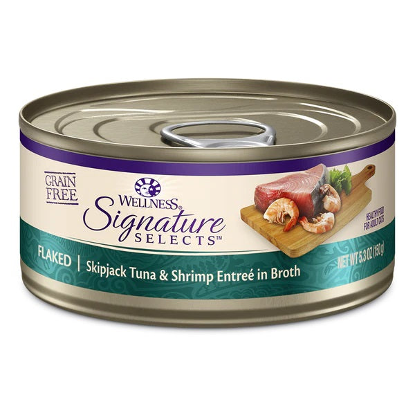 Wellness Cat CORE Signature Selects Flaked Skipjack Tuna & Shrimp 5.3oz