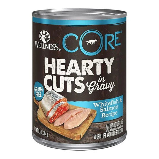 Wellness Dog Core Hearty Cuts Canned Whitefish & Salmon Recipe 354g