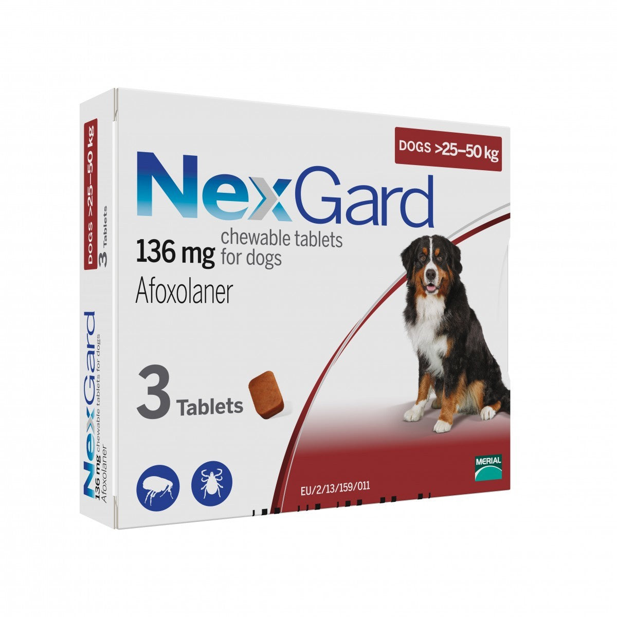 NexGard Chews For X-Large Dogs 25-50kg - 3 & 6 Tablets