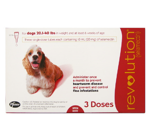 Revolution Topical Spot' On for Dogs 10.1 - 20kg (Red) 3 Doses